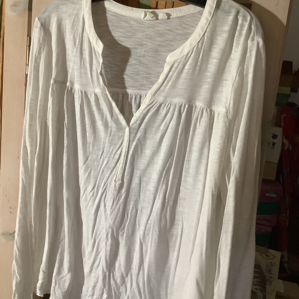 White tunic top XL